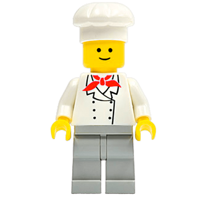 Фигурка Lego 973px3 Chef Light Gray Legs City People chef004 Б/У - Retromagaz