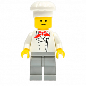 Фігурка Lego 973px3 Chef Light Gray Legs City People chef004 Б/У