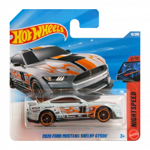 Машинка Базовая Hot Wheels 2020 Ford Mustang Shelby GT500 Nightspeed 1:64 JJH87 Grey - Retromagaz