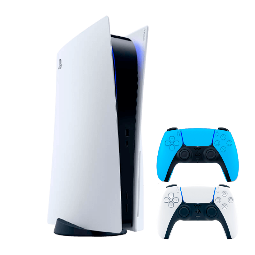 Набір Консоль Sony PlayStation 5 Blu-ray 825GB White Новий + Геймпад Бездротовий DualSense Ice Blue - Retromagaz