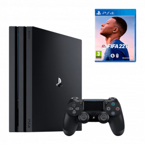 Набір Консоль Sony PlayStation 4 Pro Black 1TB Новий + Гра FIFA 22 Російська Озвучка Sony PlayStation 4 Новий