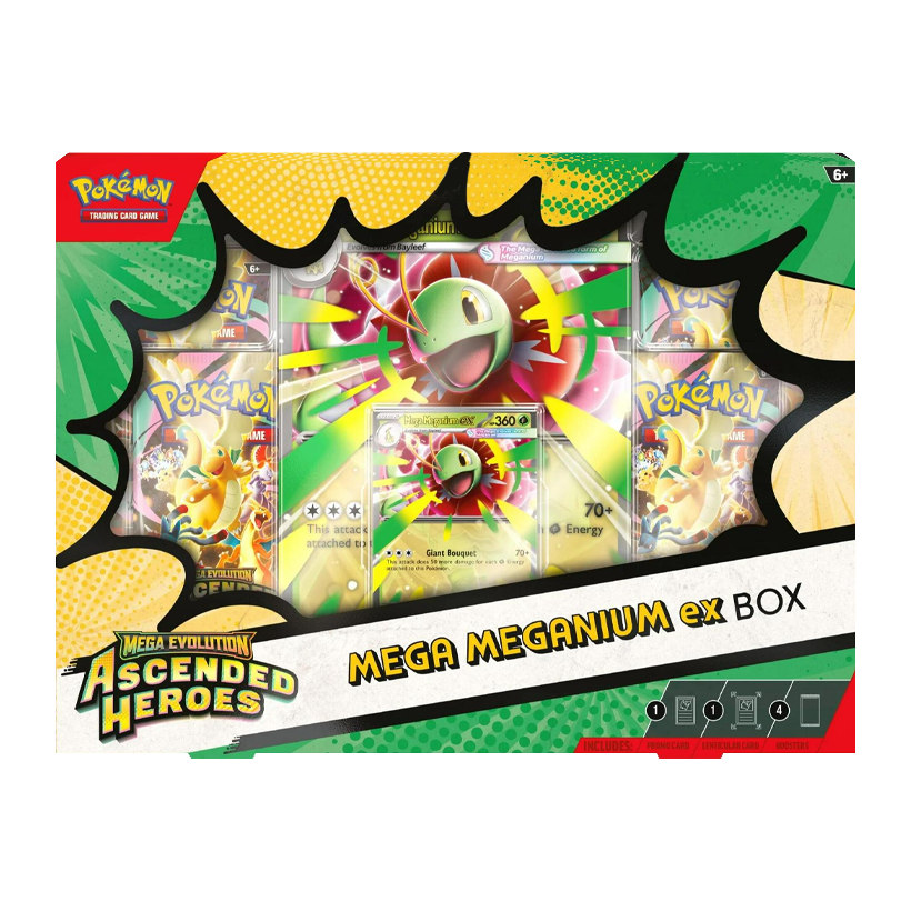 Картки Коллекционная Игра Pokemon Mega Evolution - Ascended Heroes Mega Meganium EX Box - Retromagaz