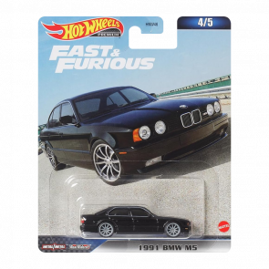 Машинка Premium Hot Wheels 1991 BMW M5 Fast & Furious HNW46/HKD28 Black Новий - Retromagaz
