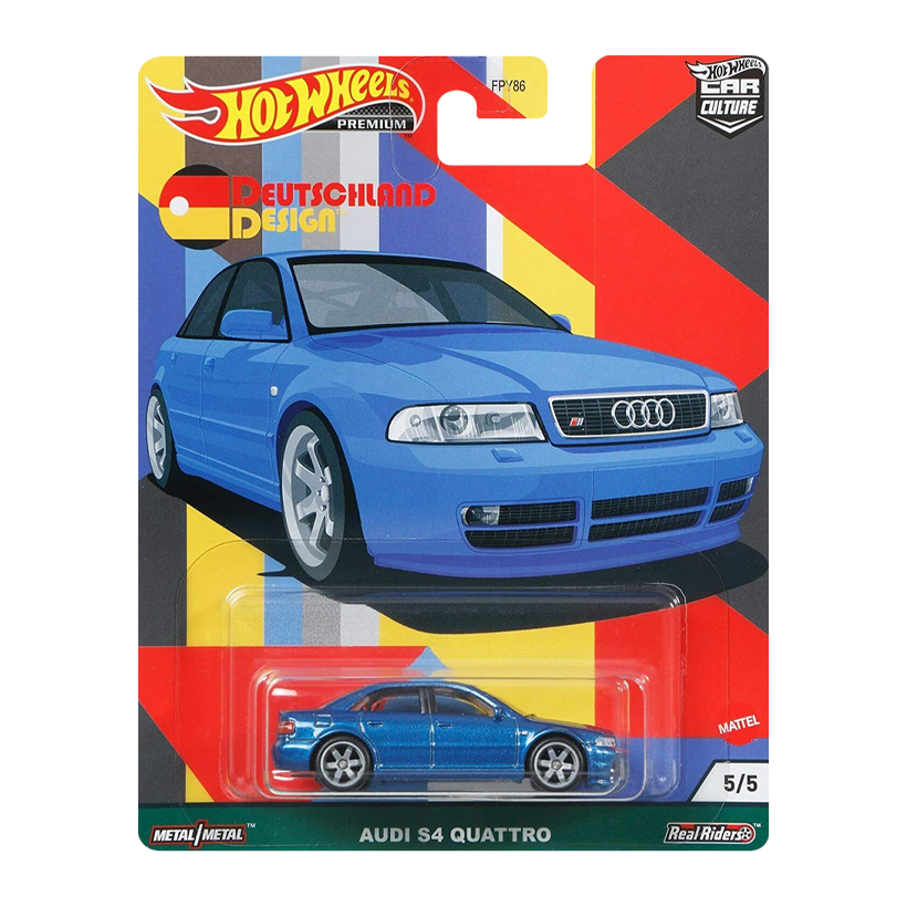 Машинка Premium Hot Wheels Audi S4 Quattro Deutschland Design 1:64 GRJ69 Blue - Retromagaz