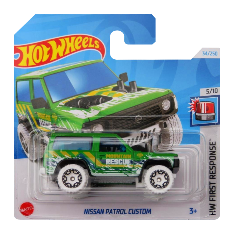 Машинка Базова Hot Wheels Nissan Patrol Custom First Response 1:64 HTC89 Green - Retromagaz