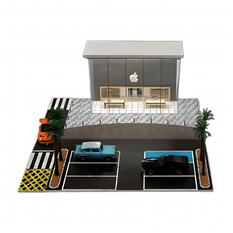 Діорама G-Fans Apple Store Building 1:64 710032 Black - Retromagaz