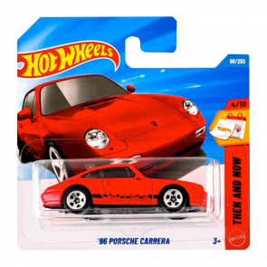 Машинка Базовая Hot Wheels '96 Porsche Carrera Then and Now 1:64 JJL39 Red - Retromagaz