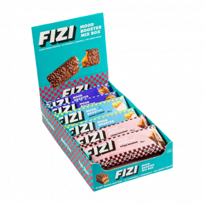 Упаковка Батончиков Fizi Протеновых Ассорти Mood Booster Box 12 Батончиков 450g - Retromagaz