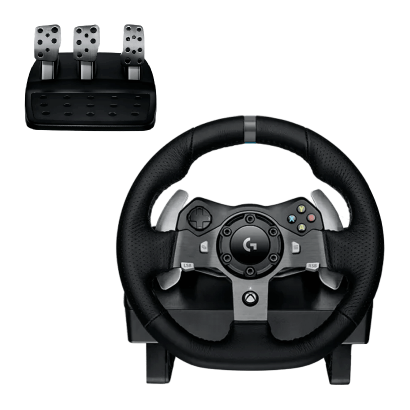 Кермо Дротовий Logitech Xbox Series G920 Driving Force Racing Wheel Black Б/У - Retromagaz