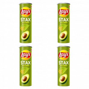 Набір Чипси 4шт Lay's Stax Азійські зі Смаком Авокадо і Солодкої Гірчиці 104g - Retromagaz