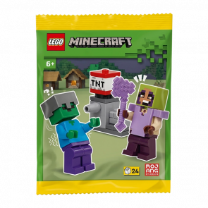 Конструктор Lego Фигурка Zombie Hunter with Zombie and TNT Launcher Paper Bag Minecraft L0002254 Новый - Retromagaz