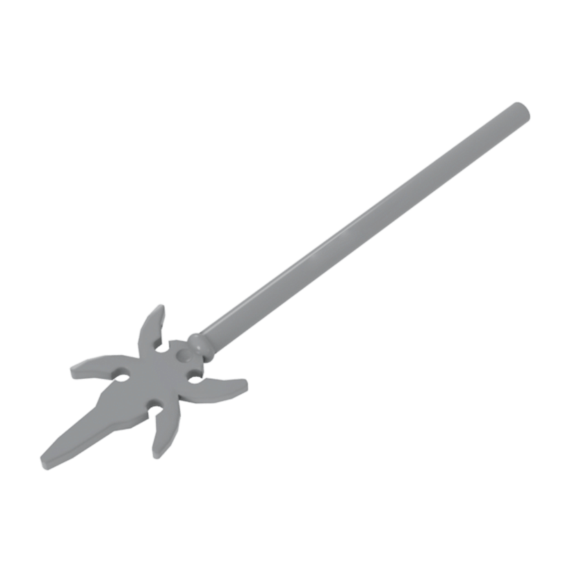 Оружие Lego Копье Pike with 4 Side Blades 43899 4520991 Light Bluish Grey Б/У - Retromagaz
