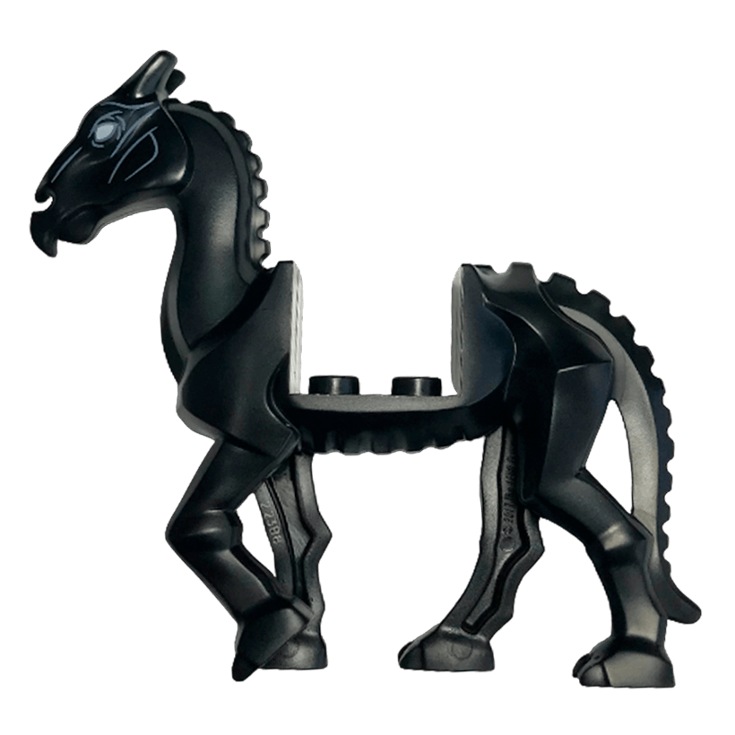 Фігурка Lego Земля Horse Thestral Skeletal with White Eyes Pattern Animals bb1296pb01 1167 39652 6236734 6386004 Black Б/У - Retromagaz