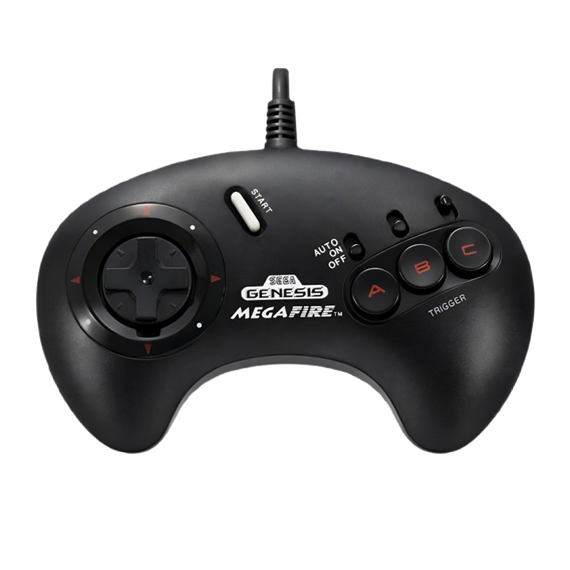 Геймпад Проводной Sega Mega Drive 1657 Genesis MegaFire Black 1.5m Б/У - Retromagaz