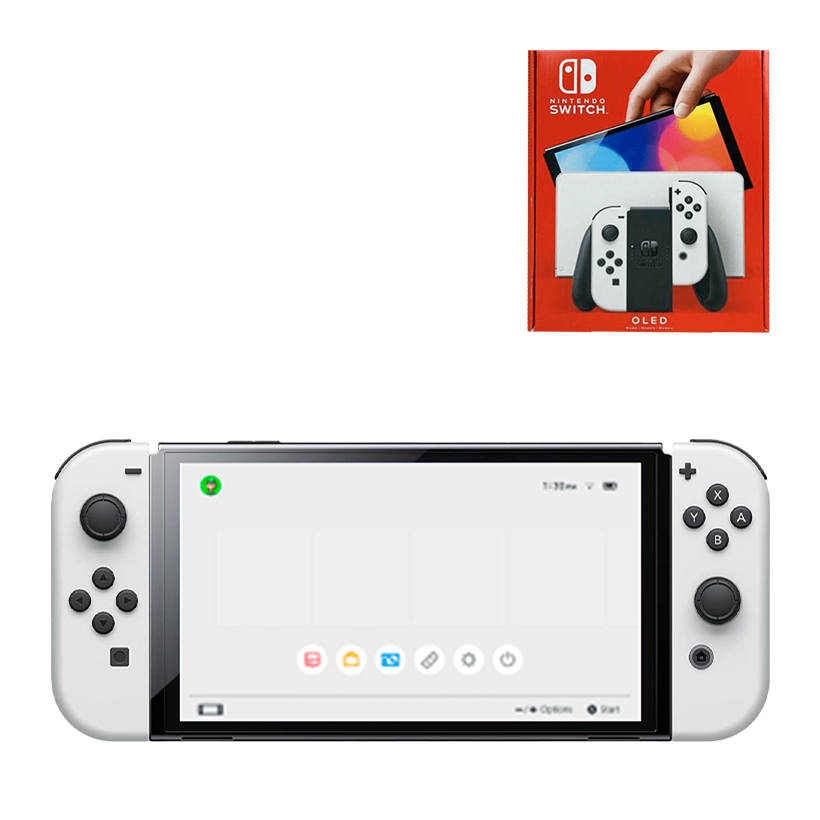 Набір Консоль Nintendo Switch OLED Model HEG-001 64GB White Б/У  + Коробка - Retromagaz