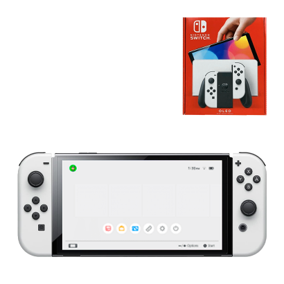 Набор Консоль Nintendo Switch OLED Model HEG-001 64GB White Б/У + Коробка - Retromagaz