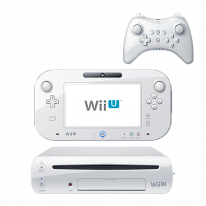 Набор Консоль Nintendo Wii U Модифицированная 96GB White + 10 Встроенных Игр Б/У Хороший + Геймпад Беспроводной RMC Wii U Pro Controller White Новый - Retromagaz