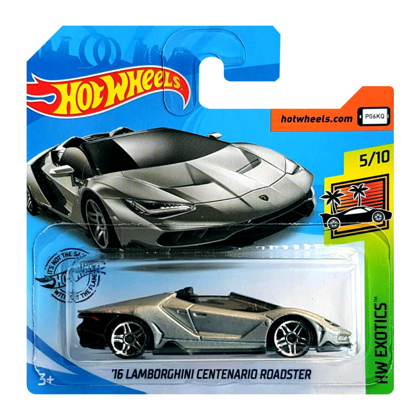 Машинка Базова Hot Wheels '16 Lamborghini Centenario Roadster Roadsters 1:64 FYB38 Grey - Retromagaz