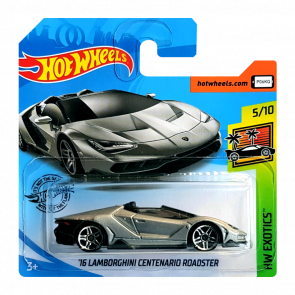 Машинка Базовая Hot Wheels '16 Lamborghini Centenario Roadster Roadsters 1:64 FYB38 Grey
