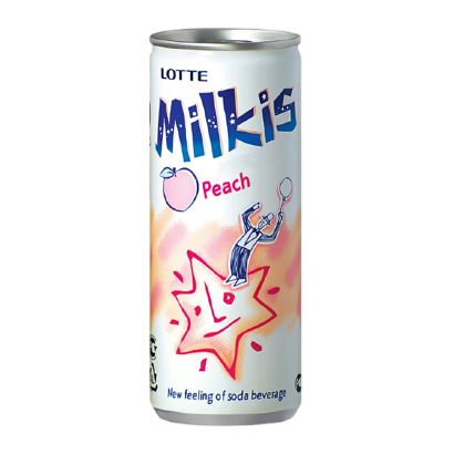 Напиток Lotte Milkis Газированный Молочный Персик 250ml - Retromagaz