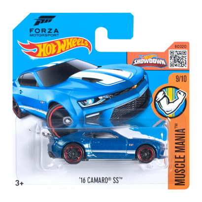 Машинка Базова Hot Wheels '16 Camaro SS Forza Motorsport Muscle Mania 1:64 DHP14 Metallic Blue - Retromagaz