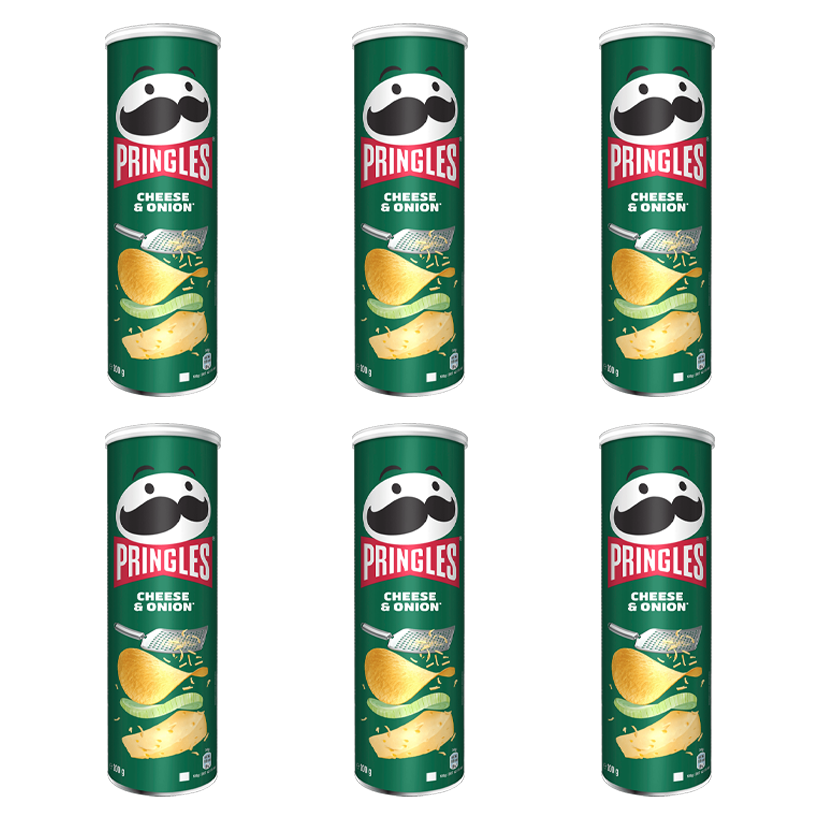 Набор Чипсы 6шт Pringles Cheese & Onion 165g - Retromagaz