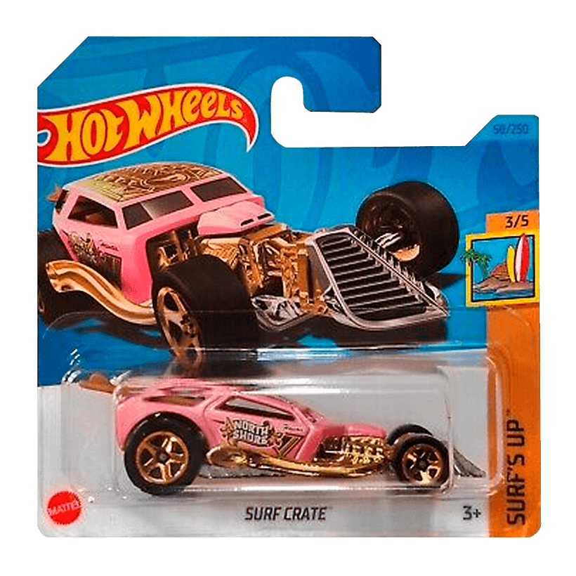 Машинка Базова Hot Wheels Surf Crate Treasure Hunts Surf's Up 1:64 HKL06 Pink - Retromagaz
