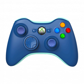 Геймпад Беспроводной Microsoft Xbox 360 Walmart Limited Edition Blue White Б/У - Retromagaz