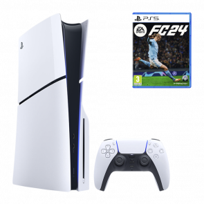 Набір Консоль Sony PlayStation 5 Slim Blu-ray 1TB White Новий  + Гра EA Sports FC 24 Російська Озвучка