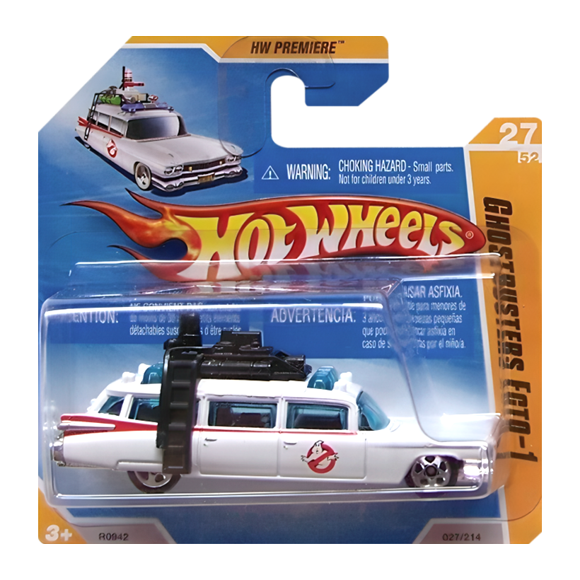 Машинка Базова Hot Wheels Cadillac Ghostbusters Ecto-1 New Models 1:64 R0942 White - Retromagaz