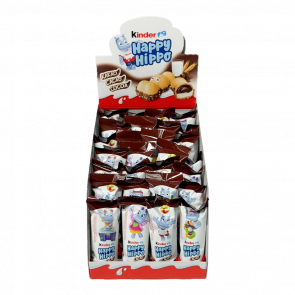 Упаковка Батончиків Kinder Happy Hippo Cocoa 1 Pieces 20.7g х 28шт - Retromagaz