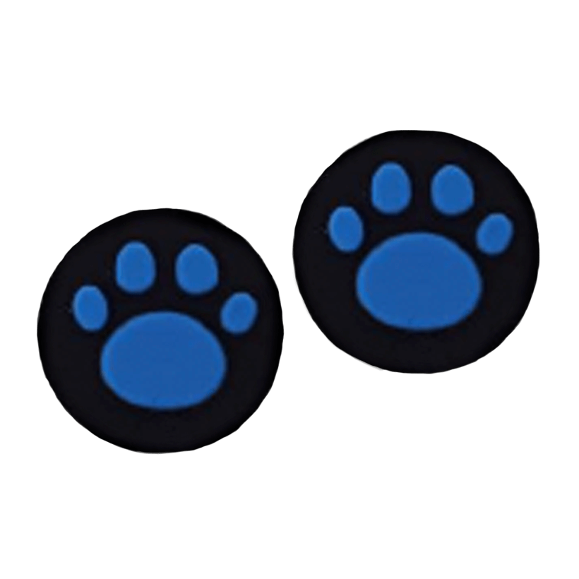 Накладки на Стики 2шт RMC Cat Paw PlayStation 5 4 3 2 1 Xbox Series One 360 Switch 2 Black Blue - Retromagaz