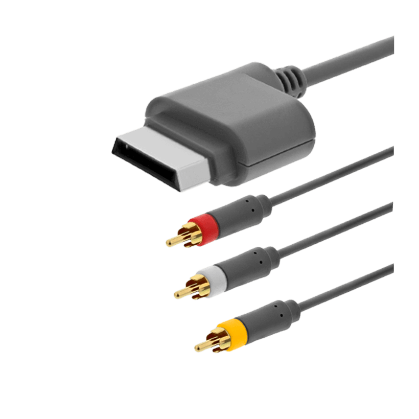 Кабель Microsoft Xbox 360 FAT S 3RCA - AV Multi Out Grey 2m Б/У - Retromagaz
