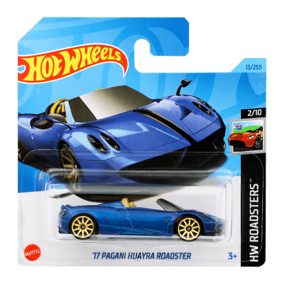 Машинка Базова Hot Wheels '17 Pagani Huayra Roadster Roadsters 1:64 HKK08 Dark Blue - Retromagaz