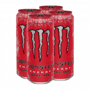 Набор Напиток Энергетический 4шт Monster Energy Ultra Red Zero Sugar 500ml Набор Напиток Энергетический 4шт Monster Energy Ultra Red Zero Sugar 500ml - Retromagaz