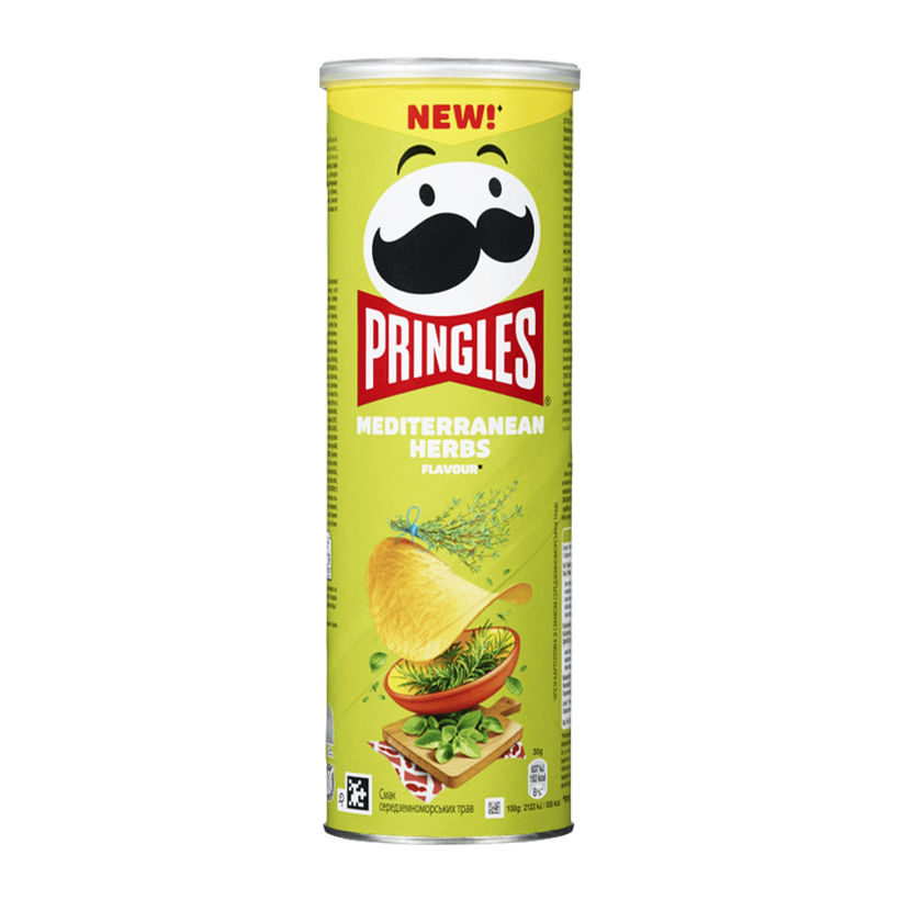 Чипсы Pringles Mediterranean Herbs Средиземноморские Травы 165g - Retromagaz