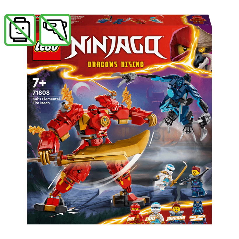 Конструктор Lego Без Фігурок Робот Вогняної Стихії Кая Ninjago 71808 Новий - Retromagaz