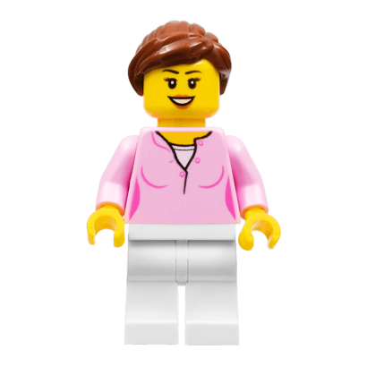 Фигурка Lego 973pb3165 Female with Reddish Brown Ponytail City People LLP021 1 Б/У - Retromagaz