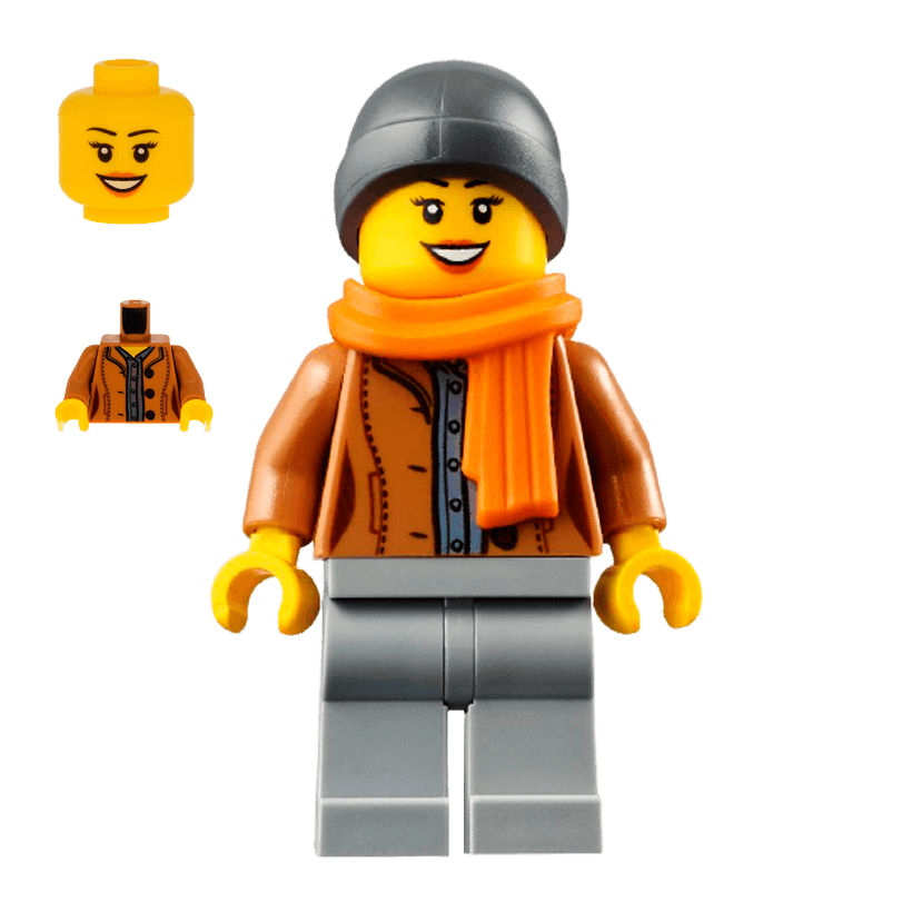Фигурка Lego Recreation 973pb3164 Customer Female Medium Nougat Jacket City cty1085 Б/У - Retromagaz