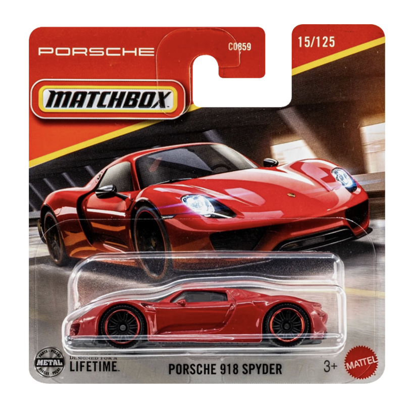 Машинка Велике Місто Matchbox Porsche Porsche 918 Spyder Showroom 1:64 JBR80 Red - Retromagaz