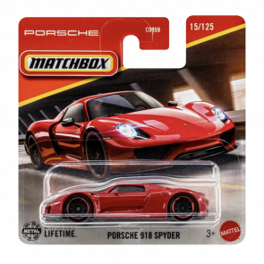 Машинка Большой Город Matchbox Porsche 918 Spyder Showroom 1:64 JBR80 Red - Retromagaz