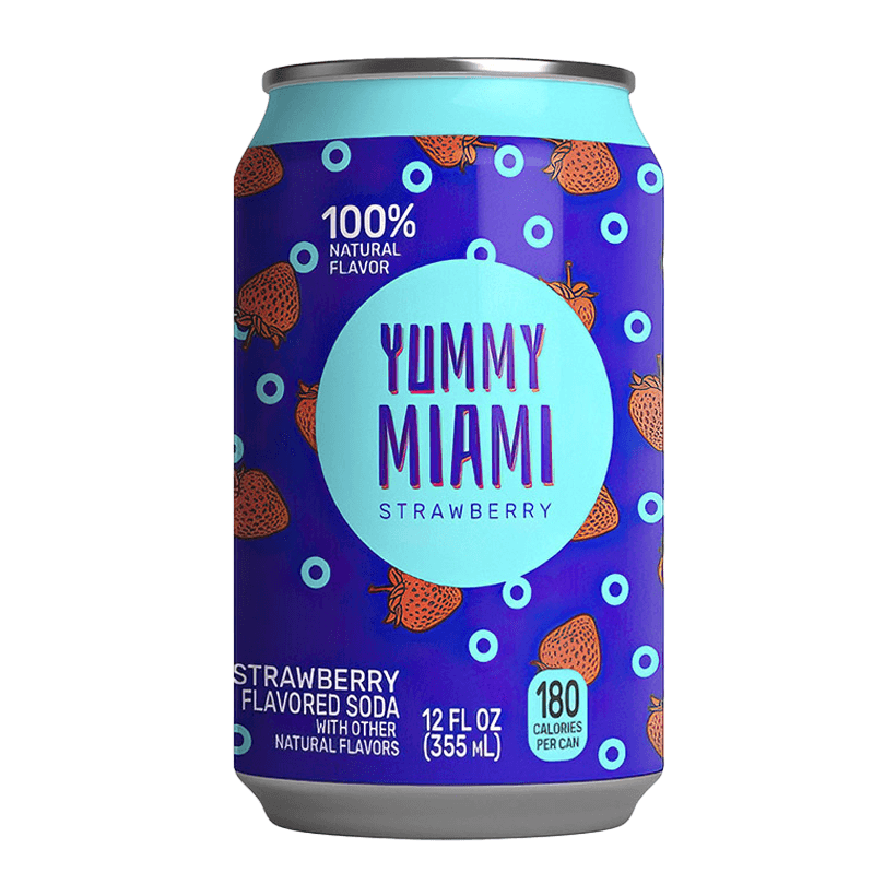 Напиток Yummy Miami Strawberry 355ml - Retromagaz
