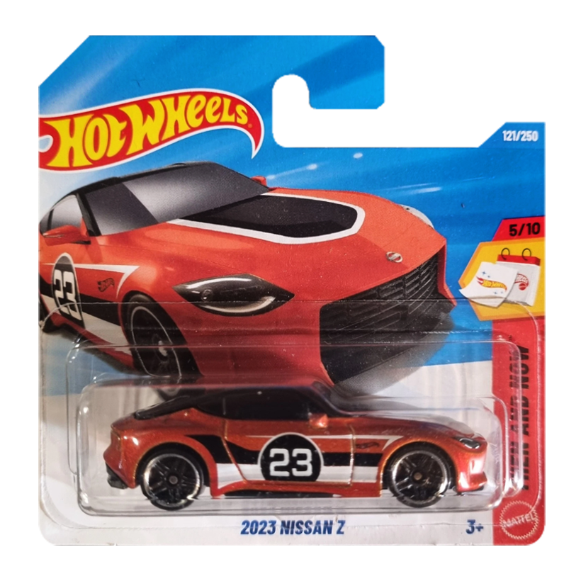 Машинка Базова Hot Wheels 2023 Nissan Z Then and Now 1:64 JJJ79 Orange - Retromagaz
