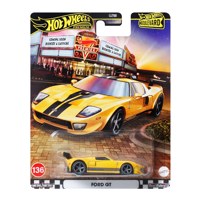 Машинка Premium Hot Wheels Ford GT Boulevard 1:64 JHW26 Yellow - Retromagaz