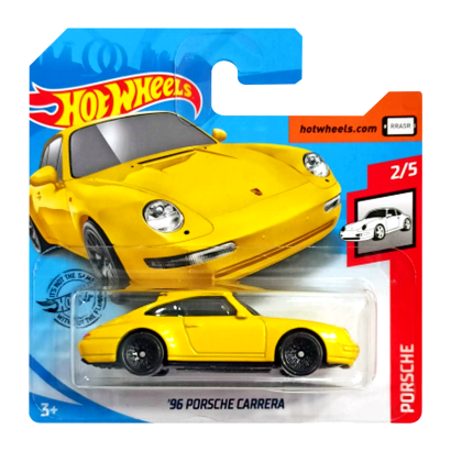 Машинка Базовая Hot Wheels '96 Porsche Carrera Porsche 1:64 GHF18 Yellow - Retromagaz