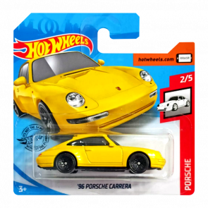 Машинка Базовая Hot Wheels '96 Porsche Carrera Porsche 1:64 GHF18 Yellow - Retromagaz