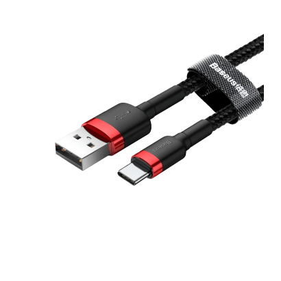 Кабель Baseus Cafule Cable Black/Red USB 2.0 - USB Type-C 1m - Retromagaz