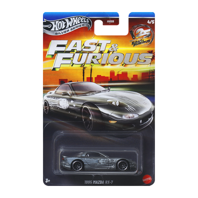 Тематична Машинка Hot Wheels 1995 Mazda RX-7 Fast & Furious 1:64 JKX23 Zamac - Retromagaz