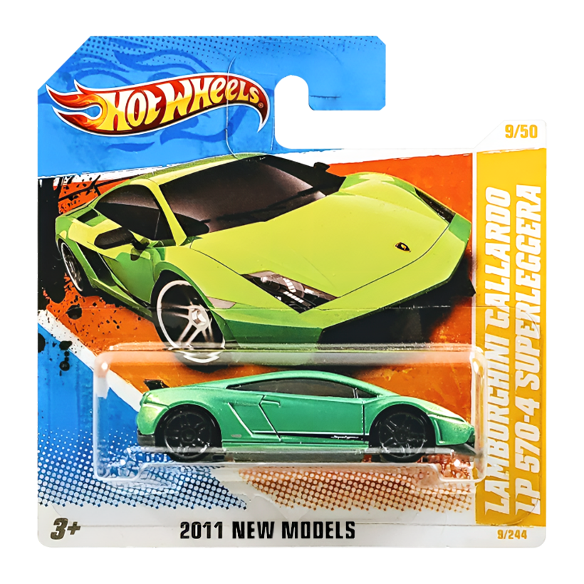 Машинка Базова Hot Wheels Lamborghini Gallardo LP 570-4 Superleggera 2011 New Models 1:64 T9679 Green - Retromagaz