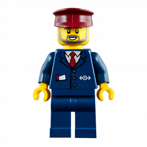 Фигурка Lego 973pb0320 Dark Blue Suit with Train Logo City Train trn248 Б/У - Retromagaz